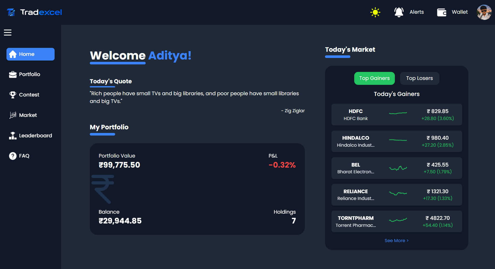 Dashboard dark mode